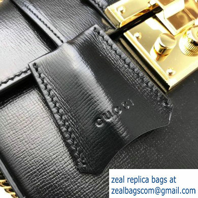 Gucci Padlock Small Bamboo Shoulder Bag 603221 Leather Black 2020