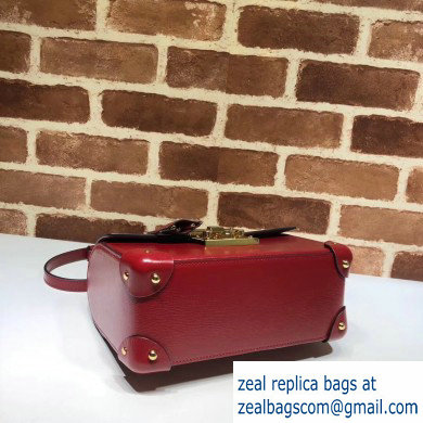 Gucci Padlock Small Bamboo Shoulder Bag 603221 Leather Red 2020 - Click Image to Close