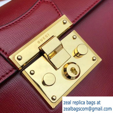 Gucci Padlock Small Bamboo Shoulder Bag 603221 Leather Red 2020