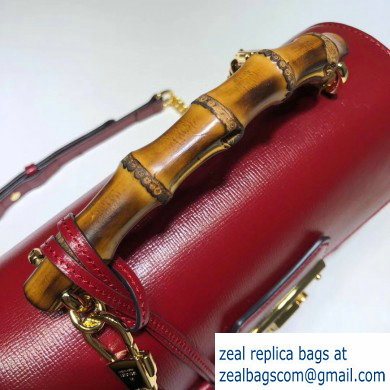 Gucci Padlock Small Bamboo Shoulder Bag 603221 Leather Red 2020