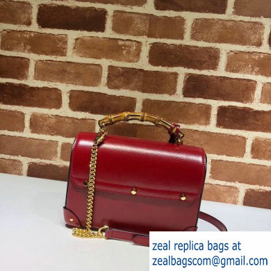 Gucci Padlock Small Bamboo Shoulder Bag 603221 Leather Red 2020 - Click Image to Close