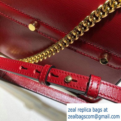 Gucci Padlock Small Bamboo Shoulder Bag 603221 Leather Red 2020 - Click Image to Close