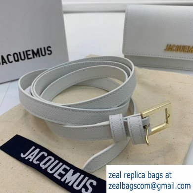 Jacquemus Leather La Ceinture Bello Belt Bag White