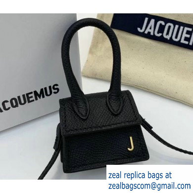 Jacquemus Leather Le Petit Chiquito Bag Black