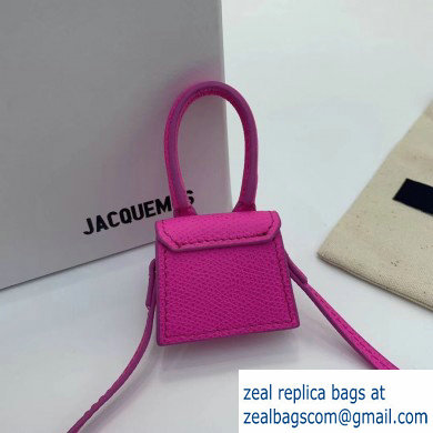 Jacquemus Leather Le Petit Chiquito Bag Fuchsia - Click Image to Close