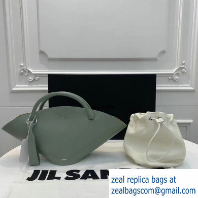 Jil Sander Small Sombrero Tote Bag Green - Click Image to Close