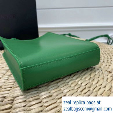 Jil Sander Tangle Small Leather Crossbody and Shoulder Bag Green