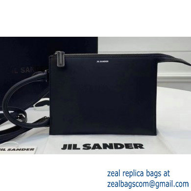 Jil Sander Tootie Leather Crossbody and Clutch Bag Black - Click Image to Close