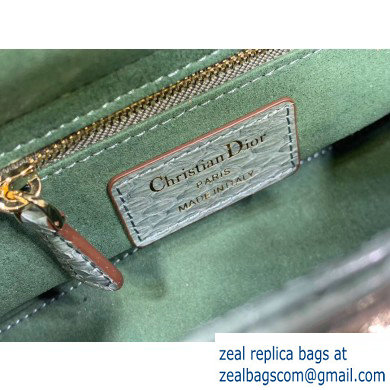 Lady Dior Mini Bag with Chain in Python Mint Green - Click Image to Close