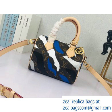 Louis Vuitton LVxLoL Speedy BB Bag M45202 Blue/Silver Print 2020 - Click Image to Close