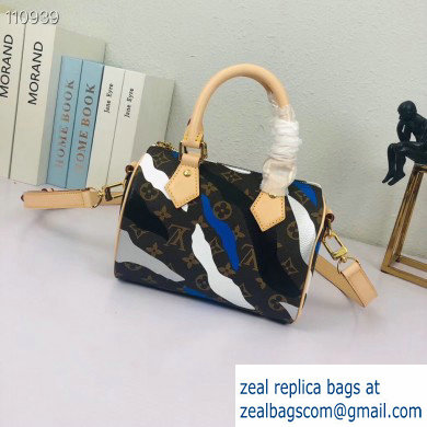 Louis Vuitton LVxLoL Speedy BB Bag M45202 Blue/Silver Print 2020 - Click Image to Close