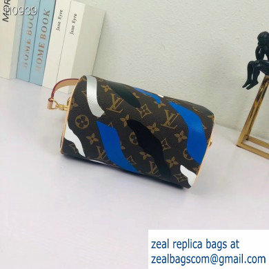 Louis Vuitton LVxLoL Speedy BB Bag M45202 Blue/Silver Print 2020 - Click Image to Close