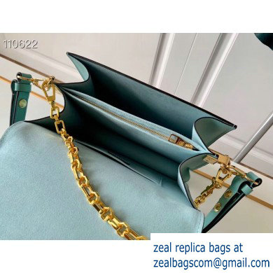 Louis Vuitton Lugano Dauphine MM Bag Bleu Azur Blue Cruise 2020 - Click Image to Close