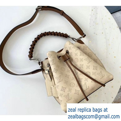 Louis Vuitton Mahina Calf Muria Bucket Bag M55801 Creme 2020