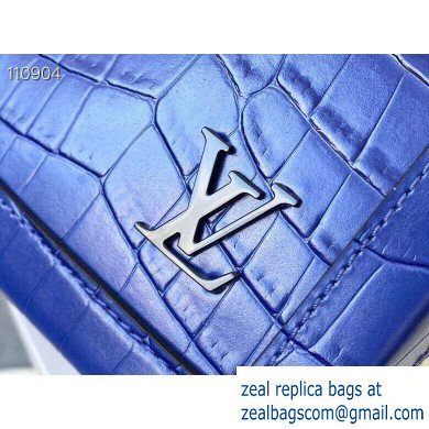 Louis Vuitton Mini Soft Trunk Bag M45044 Croco Pattern Blue 2020