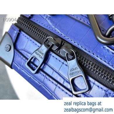 Louis Vuitton Mini Soft Trunk Bag M45044 Croco Pattern Blue 2020 - Click Image to Close