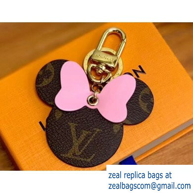 Louis Vuitton Monogram Canvas Bag Charm and Key Holder Mickey Pink 2020