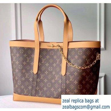 Louis Vuitton Monogram Canvas Cabas Voyage Tote Bag with Chain M44878 2020