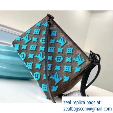 Louis Vuitton Monogram Canvas Triangle Shaped Messenger Bag M54330 Flocking Blue 2020 - Click Image to Close