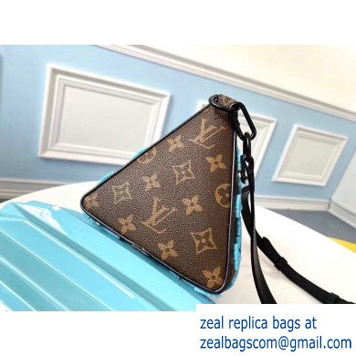 Louis Vuitton Monogram Canvas Triangle Shaped Messenger Bag M54330 Flocking Blue 2020 - Click Image to Close