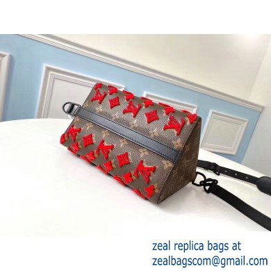 Louis Vuitton Monogram Canvas Triangle Shaped Messenger Bag M54330 Flocking Red 2020 - Click Image to Close