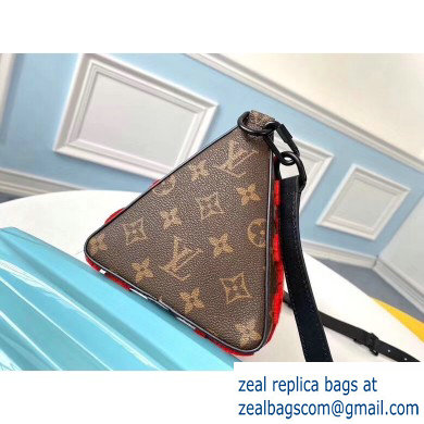 Louis Vuitton Monogram Canvas Triangle Shaped Messenger Bag M54330 Flocking Red 2020