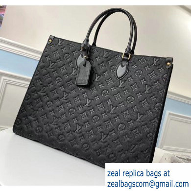 Louis Vuitton Monogram Empreinte Onthego Tote Bag GM Black - Click Image to Close