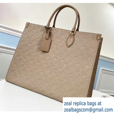 Louis Vuitton Monogram Empreinte Onthego Tote Bag GM Galet