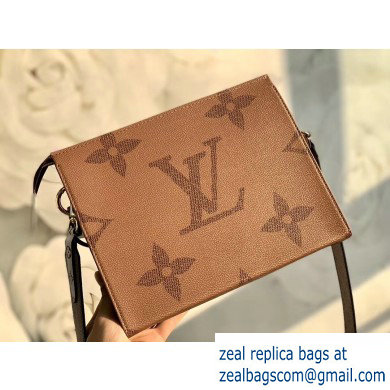 Louis Vuitton Monogram Giant Canvas Toiletry Pouch 26 Bag with Chain and Strap Brown 2020