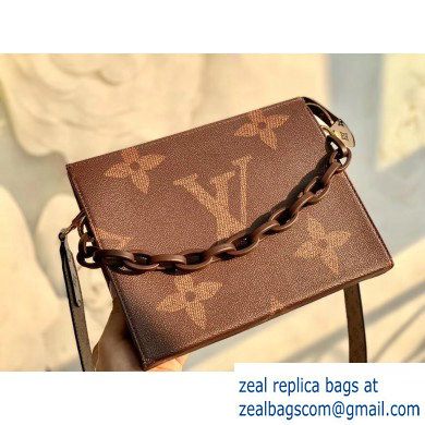 Louis Vuitton Monogram Giant Canvas Toiletry Pouch 26 Bag with Chain and Strap Brown 2020