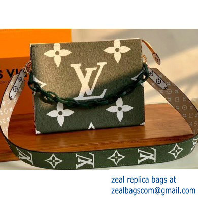 Louis Vuitton Monogram Giant Canvas Toiletry Pouch 26 Bag with Chain and Strap Kaki 2020 - Click Image to Close