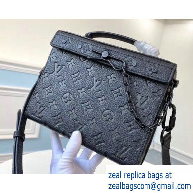 Louis Vuitton Monogram Leather Mini Soft Trunk Bag M61117 Black 2020 - Click Image to Close