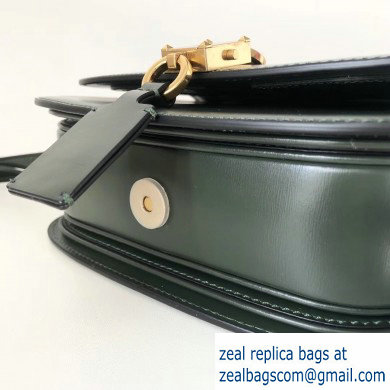 Valentino Small VLocker Leather Saddle Bag Green 2020 - Click Image to Close