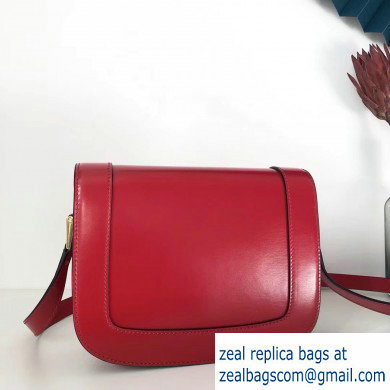 Valentino Small VLocker Leather Saddle Bag Red 2020 - Click Image to Close