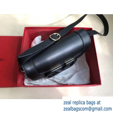 Valentino Supervee Calfskin Crossbody Large Bag Black 2020