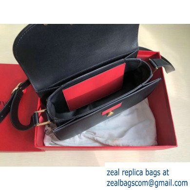 Valentino Supervee Calfskin Crossbody Large Bag Black 2020