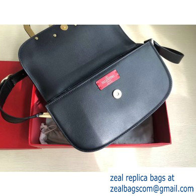 Valentino Supervee Calfskin Crossbody Large Bag Black 2020