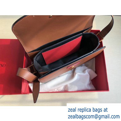 Valentino Supervee Calfskin Crossbody Large Bag Brown 2020