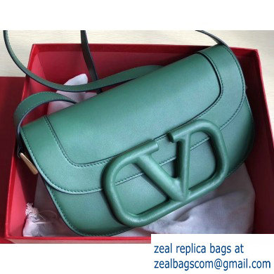 Valentino Supervee Calfskin Crossbody Large Bag Green 2020 - Click Image to Close