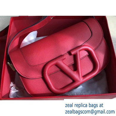 Valentino Supervee Calfskin Crossbody Large Bag Red 2020 - Click Image to Close