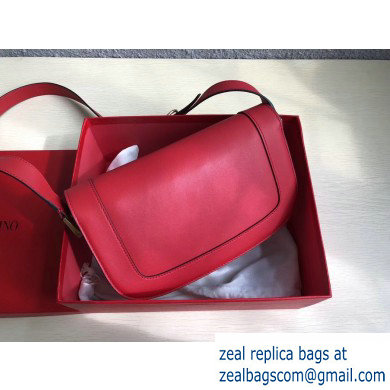 Valentino Supervee Calfskin Crossbody Large Bag Red 2020