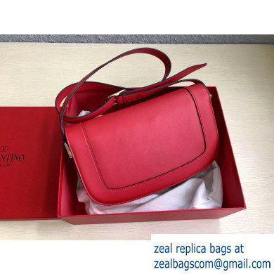 Valentino Supervee Calfskin Crossbody Large Bag Red/Gold 2020