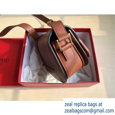Valentino Supervee Calfskin Crossbody Small Bag Brown 2020
