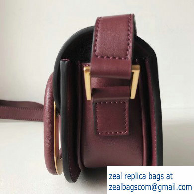 Valentino Supervee Calfskin Crossbody Small Bag Burgundy 2020