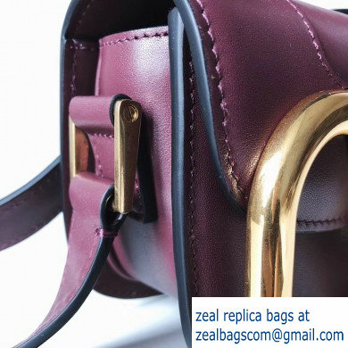 Valentino Supervee Calfskin Crossbody Small Bag Burgundy/Gold 2020 - Click Image to Close