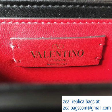 Valentino Supervee Calfskin Crossbody Small Bag Burgundy/Gold 2020