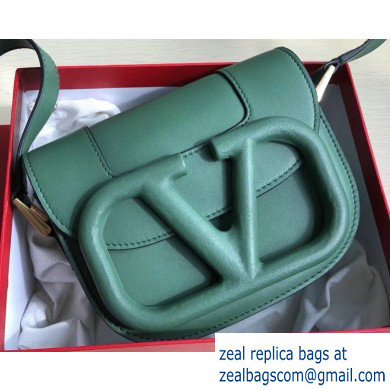 Valentino Supervee Calfskin Crossbody Small Bag Green 2020 - Click Image to Close