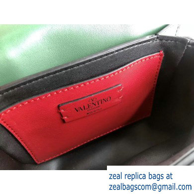 Valentino Supervee Calfskin Crossbody Small Bag Green 2020