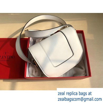 Valentino Supervee Calfskin Crossbody Small Bag White 2020