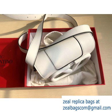 Valentino Supervee Calfskin Crossbody Small Bag White 2020 - Click Image to Close